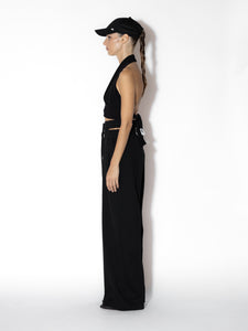 Black Duo Joggers - Side View, Luxuriously Soft Viscose Blend Fabric