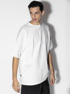 I AM ME OVERSIZED TEE - White - Side View	