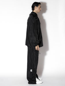 Men's Black ROMPER NYLON JACKET - Side View, Edgy and Functional