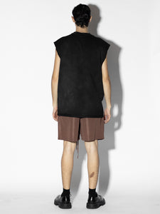 Brown Nylon Shorts - Back View, Modern and Relaxed Look