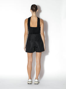 Nylon Women Zipper Shorts - Back View, Stylish and Convenient