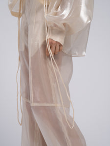 ORGANZA SEE TROUSERS - NUDE