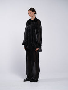 ORGANZA SEE TROUSERS - BLACK