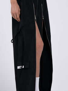 SIGNATURE ZIPPER TROUSERS - BLACK