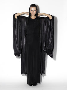 Women's Transparent Organza Kimono - Front View, Lightweight and Elegant Cover-Up